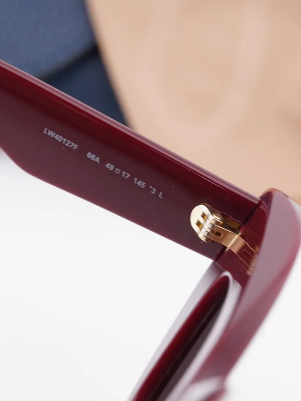 Loewe LW40127F 66A Cat Eye Sunglasses - Red / Grey